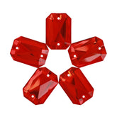 Light Siam Octagon Shape High Quality Glass Sew-on Rhinestones WholesaleRhinestone